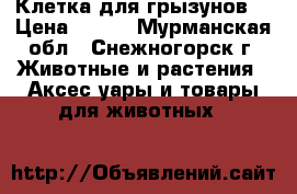 Клетка для грызунов  › Цена ­ 450 - Мурманская обл., Снежногорск г. Животные и растения » Аксесcуары и товары для животных   